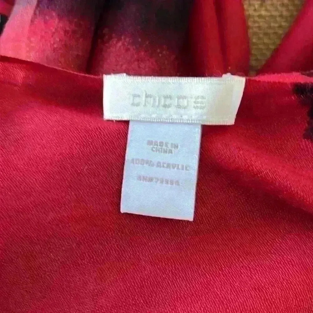 Chicos red and black scarf - Picture 3 of 3